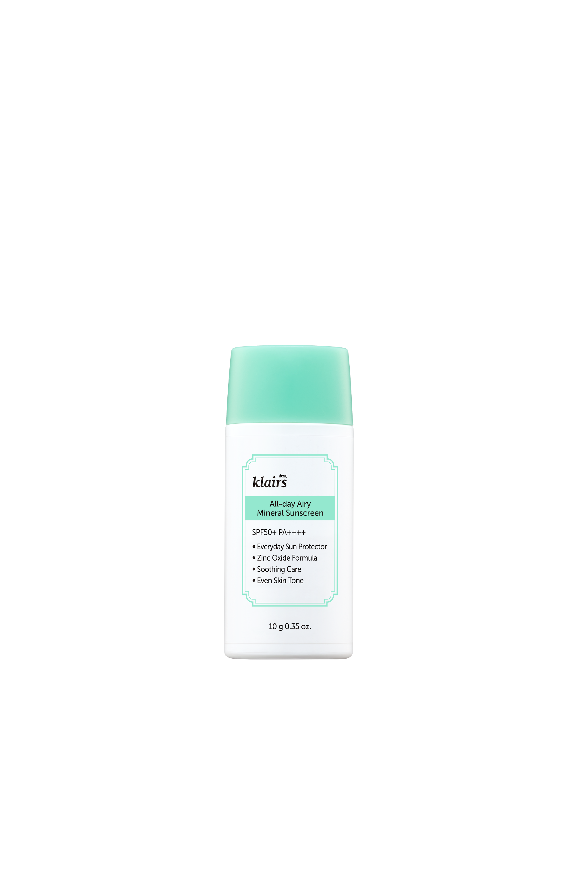 Dear, Klairs All-day Airy Mineral Sunscreen SPF50+ PA++++ 10 g