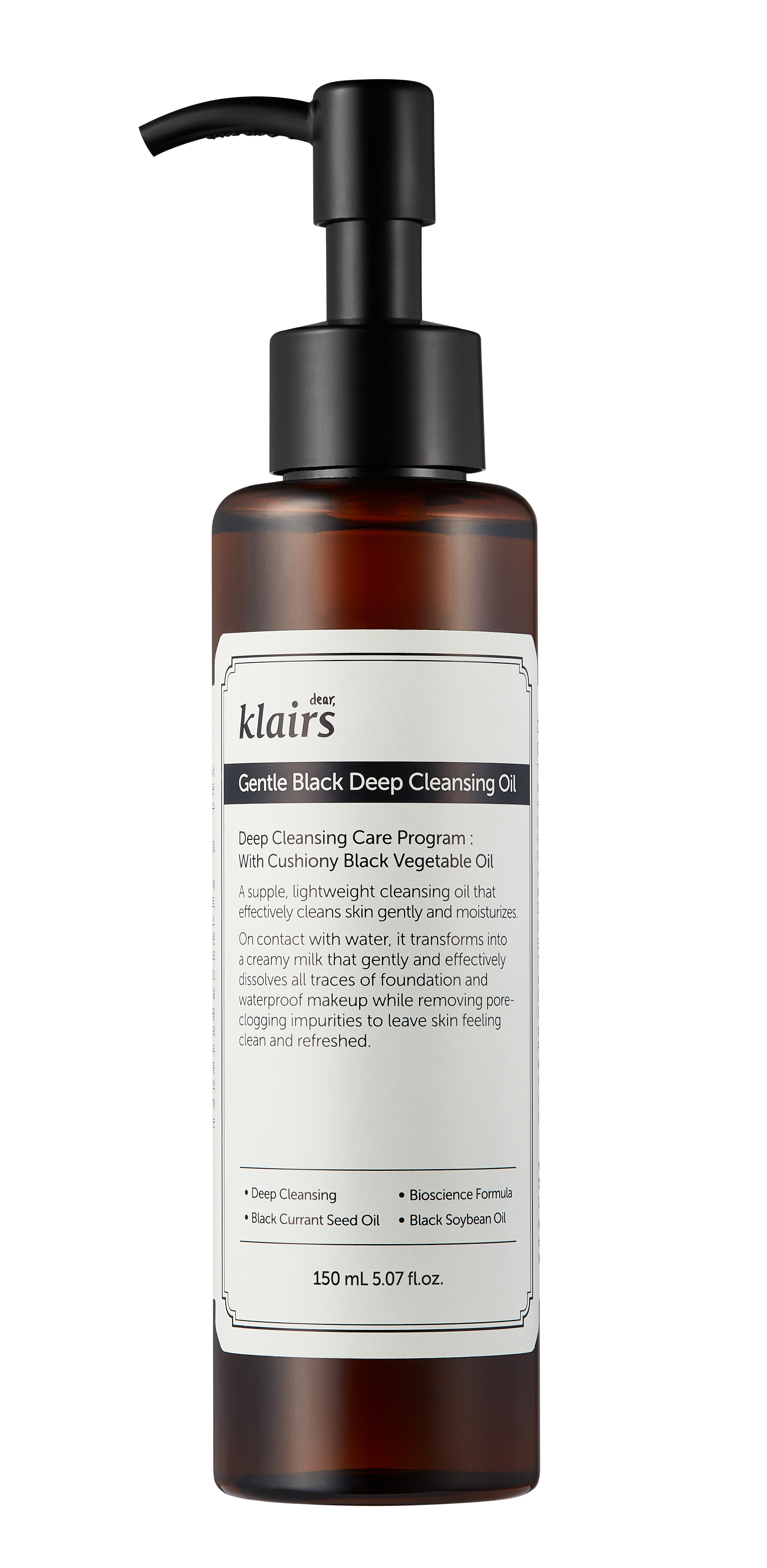 Dear, Klairs Gentle Black Deep Cleansing Oil 150 mL