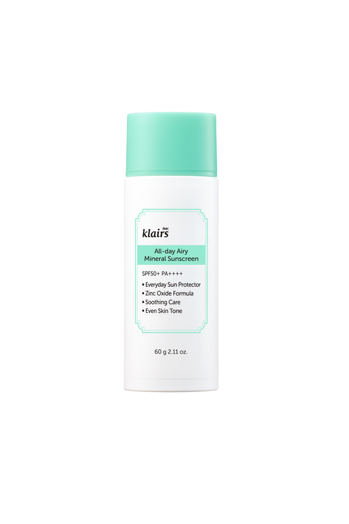 Dear, Klairs All-day Airy Mineral Sunscreen SPF50+ PA++++ 60 g