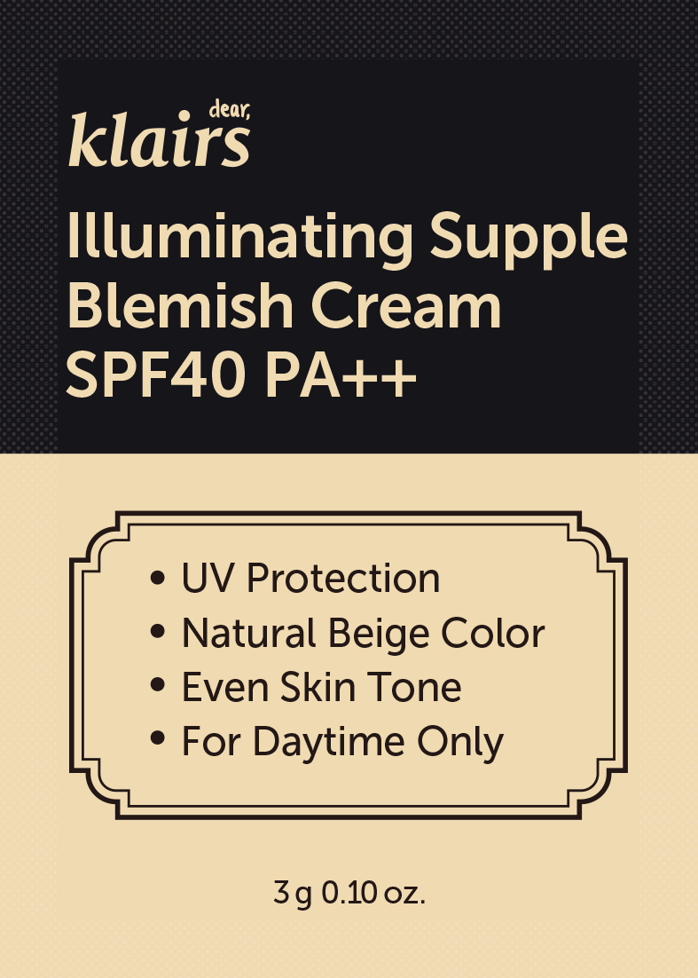 Dear, Klairs Illuminating Supple Blemish Cream SPF40 PA++ 3 g