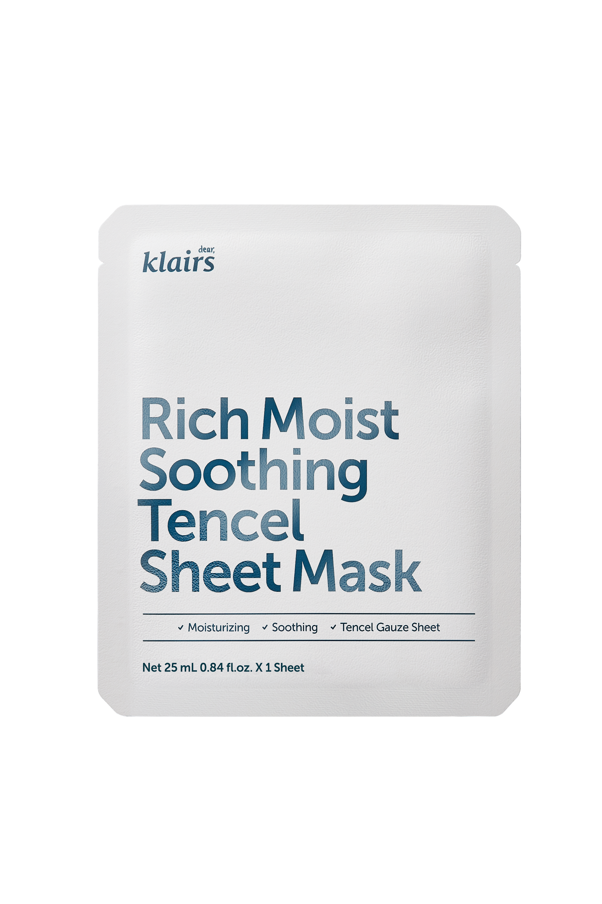 Dear, Klairs Rich Moist Soothing Tencel Sheet Mask 25 mL