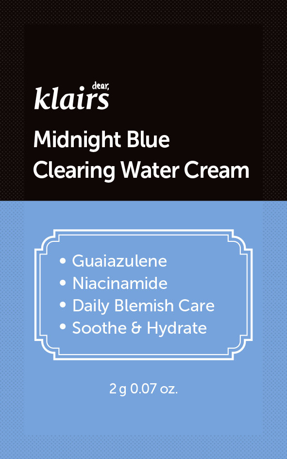 Dear, Klairs Midnight Blue Clearing Water Cream 2 g