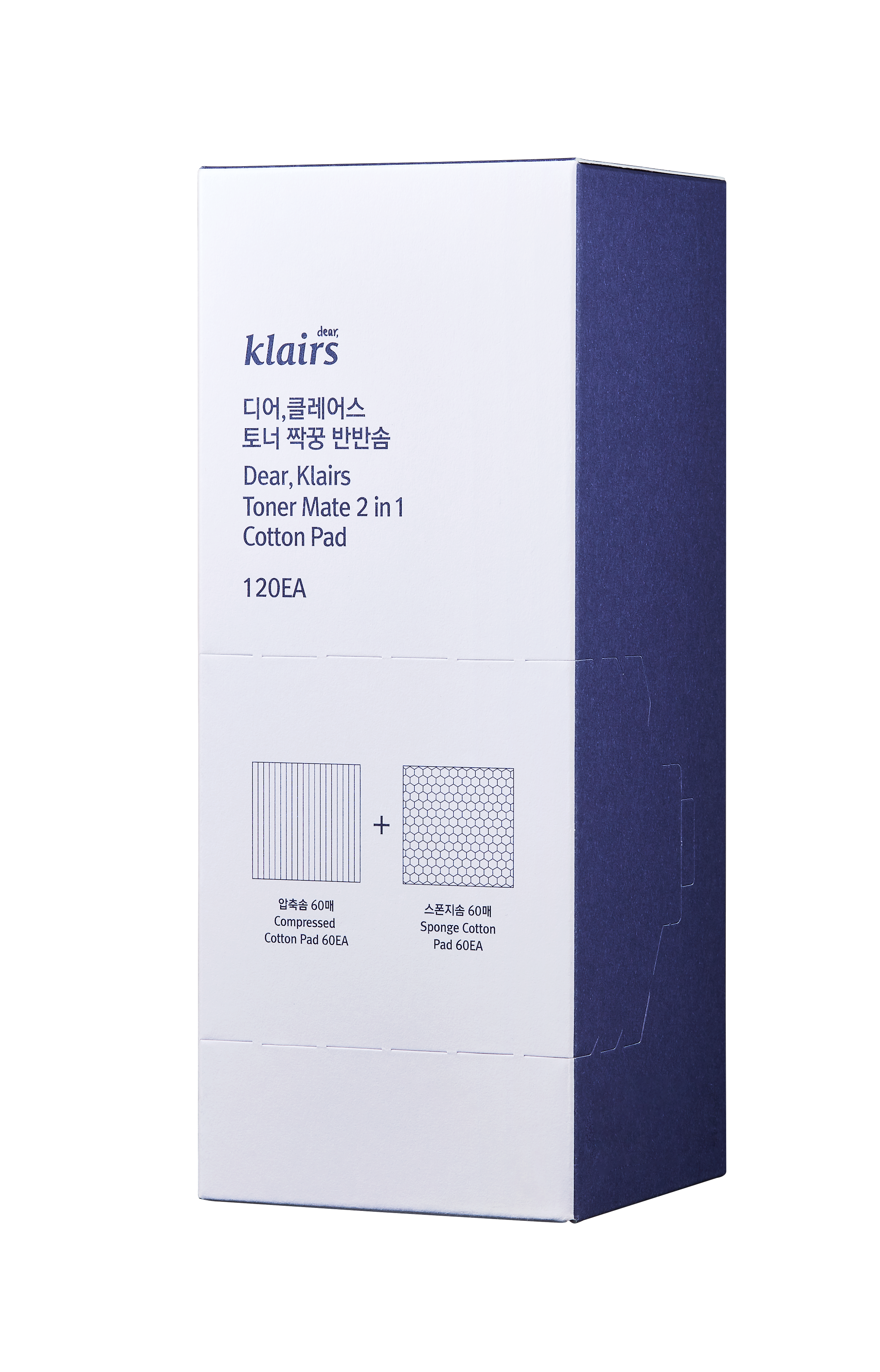 Dear, Klairs Toner Mate 2 in 1 Cotton Pad 120 ea