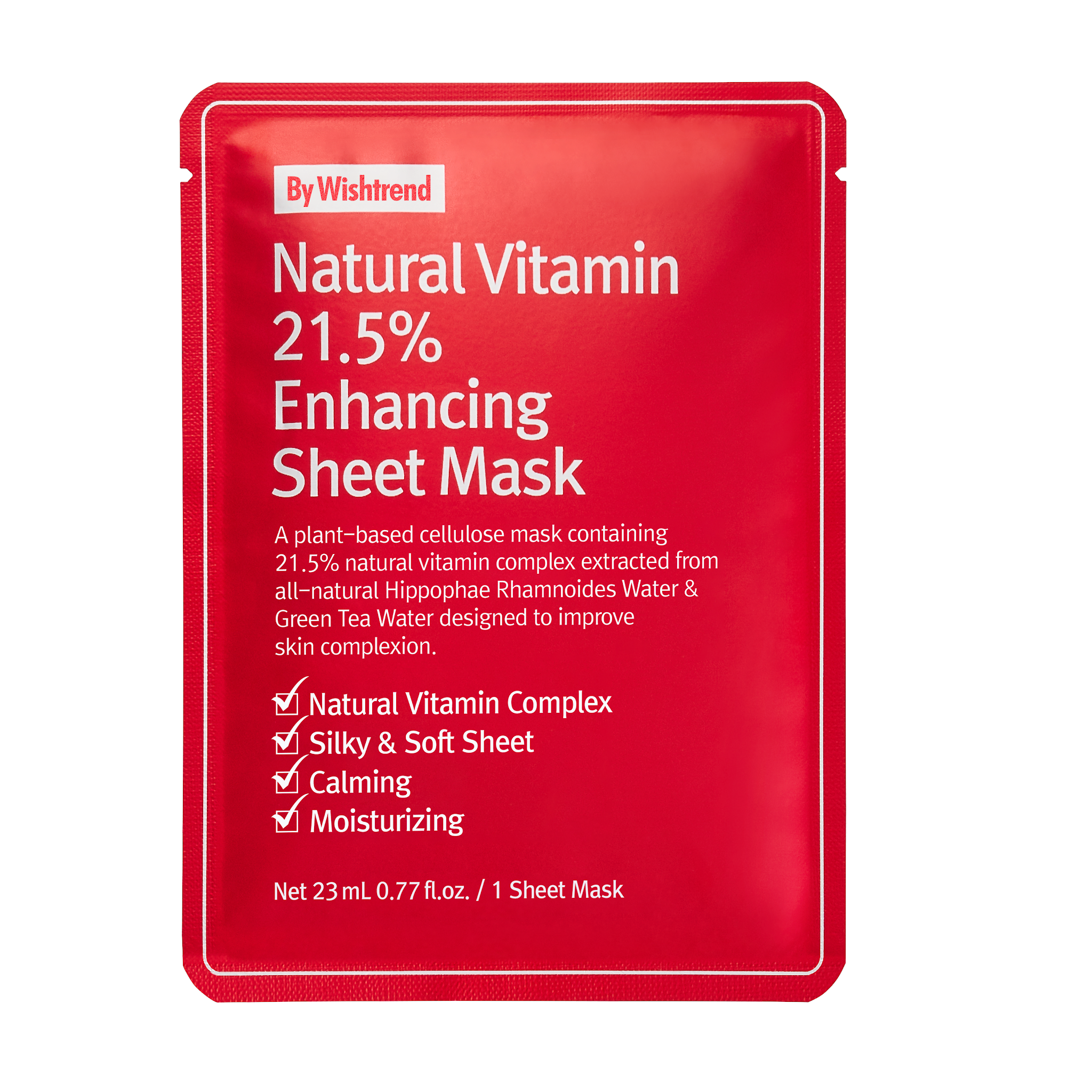 By Wishtrend Natural Vitamin 21.5% Enhancing Sheet Mask 23 mL