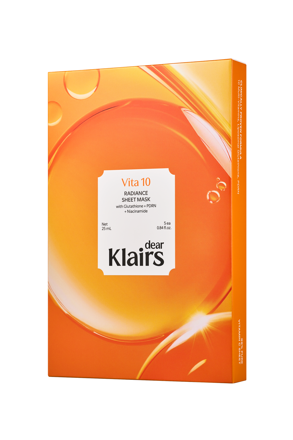 Dear Klairs Vita 10 Radiance Sheet Mask 25 mL 5 ea