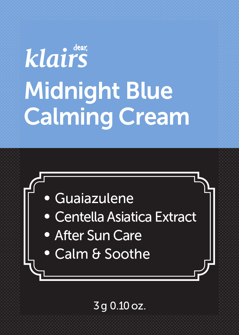 Dear, Klairs Midnight Blue Calming Cream 3 g