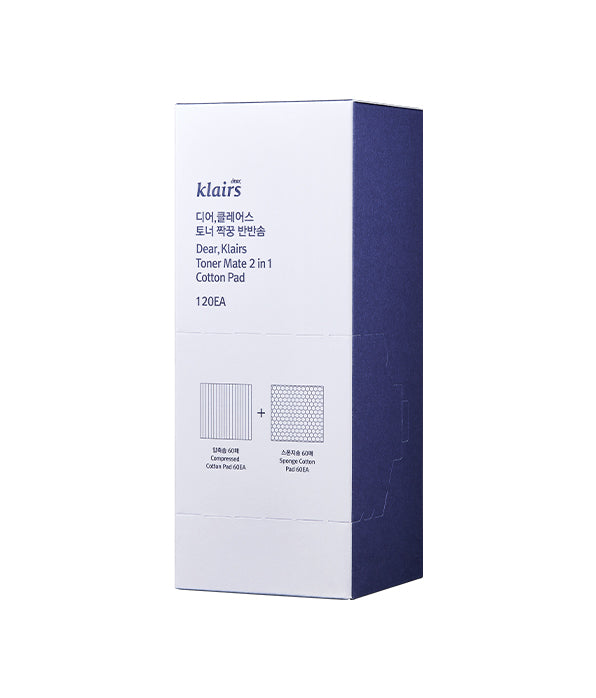 Dear, Klairs Toner Mate 2 in 1 Cotton Pad 120 ea